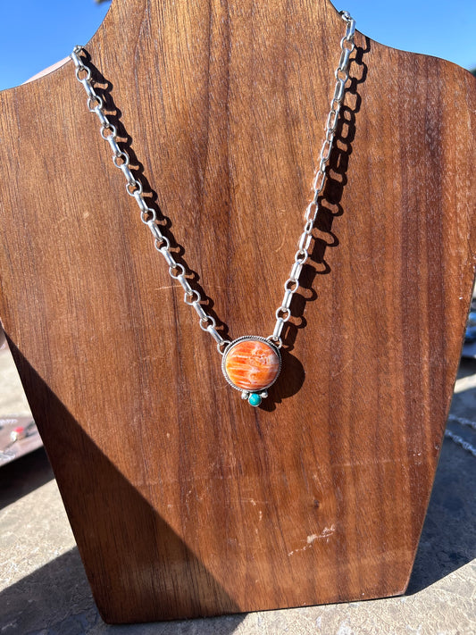 Orange Spiny Necklace