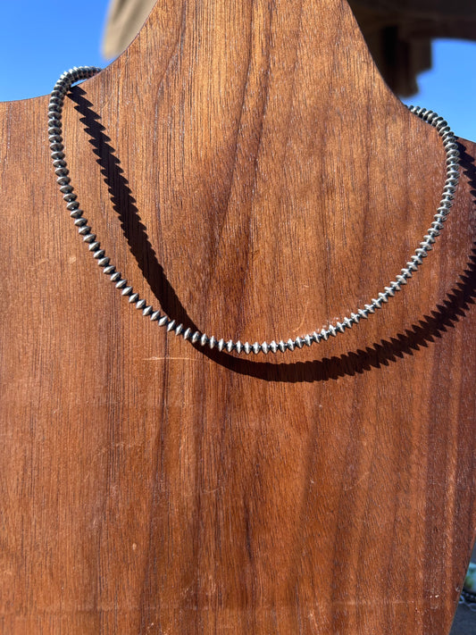 3mm Sterling silver disk pearls