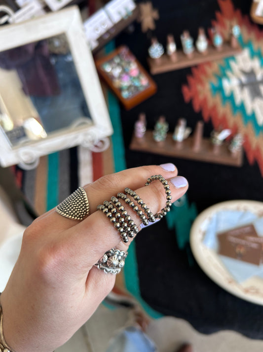 3mm pearl stretch rings