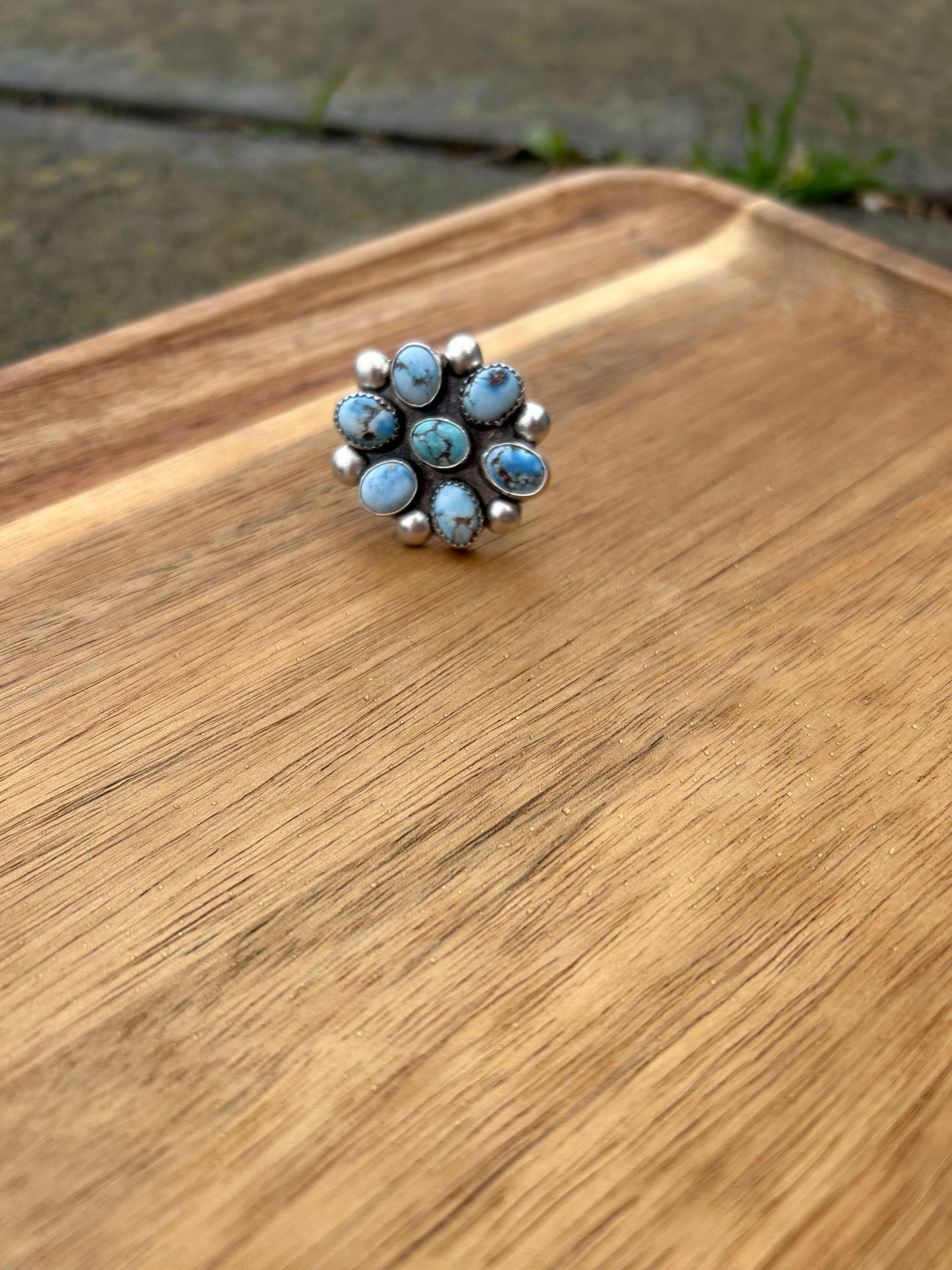 Adjustable Golden Hill Cluster Ring